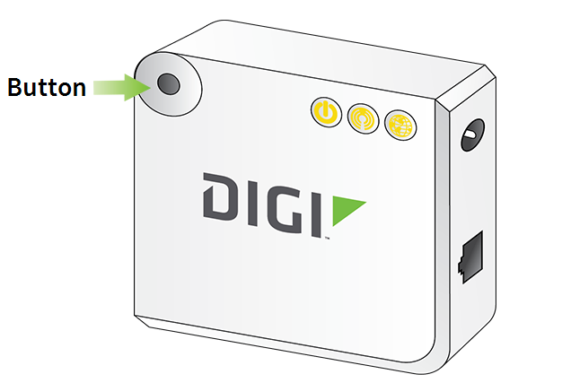 Button location for enabling Access Point Mode on XBee Gateway Wi-Fi