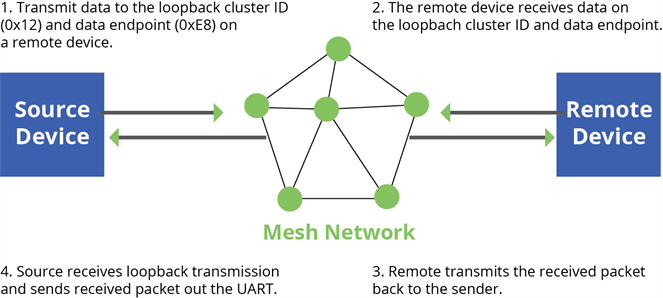 Test links in a network - loopback cluster