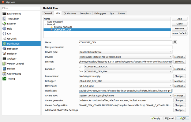 2.4. Create a new Kit configuration