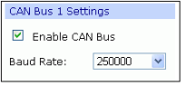 CAN Bus 1 Settings