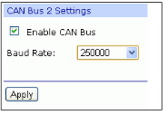 CAN Bus 2 Settings