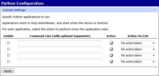 Python Configuration settings