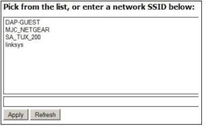 SSID list