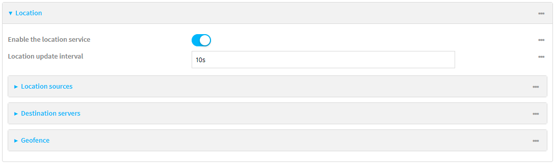 Configure the location service