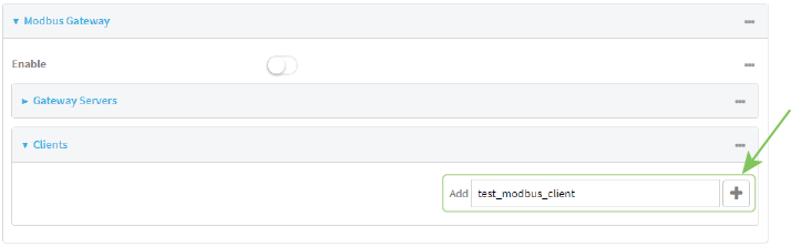 Configure the Modbus gateway