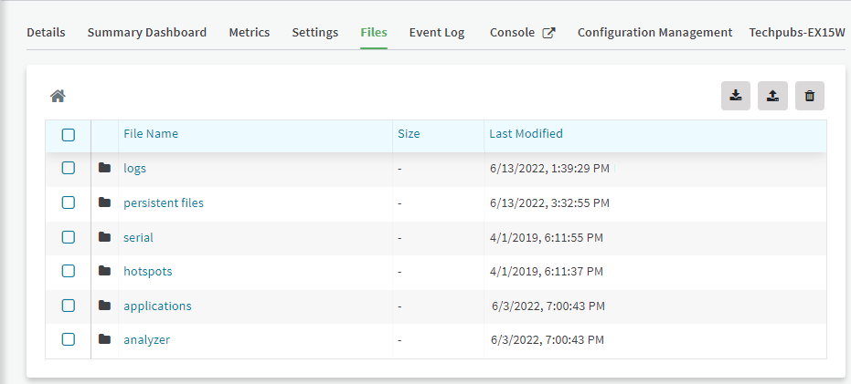 Devide Files View and manage device files