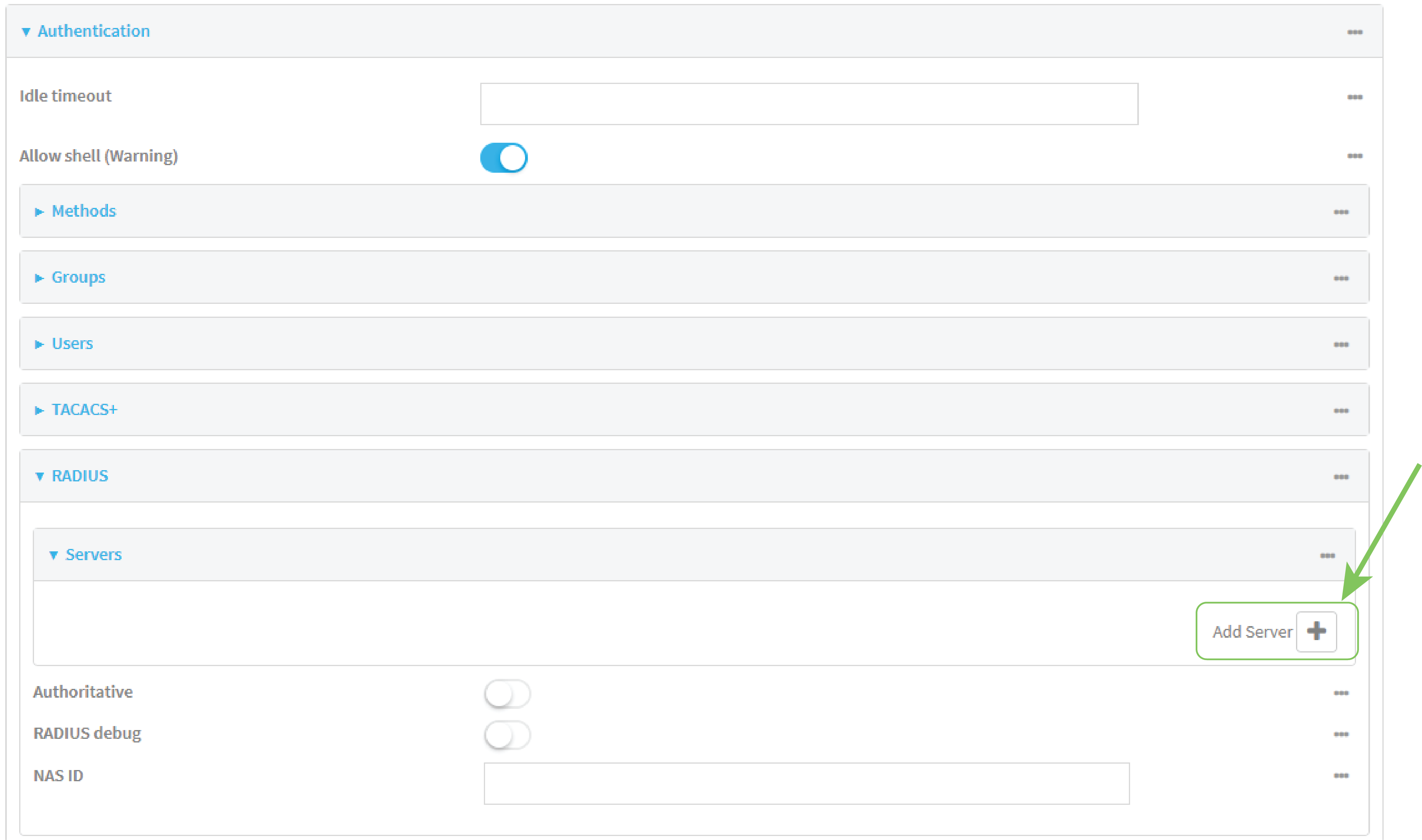 Configure your EX50 device to use a RADIUS server