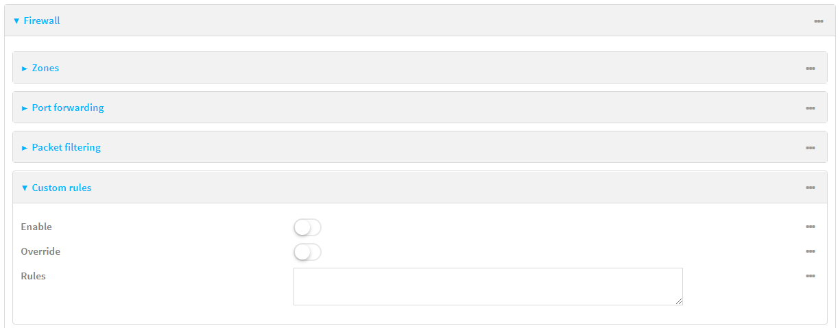 Configure custom firewall rules