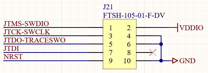 Mirrored header pinout requiring custom adapter