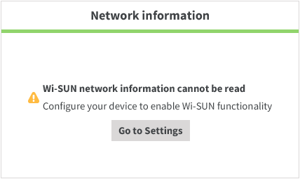 Network Info warning XBee hive