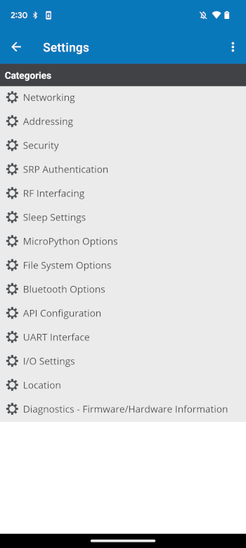 Mobile categories