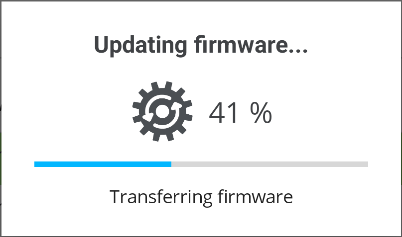 Firmware update progress