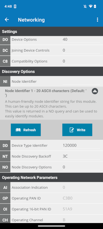 Settings expanded