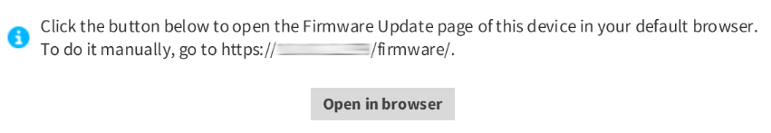 Open in browser message