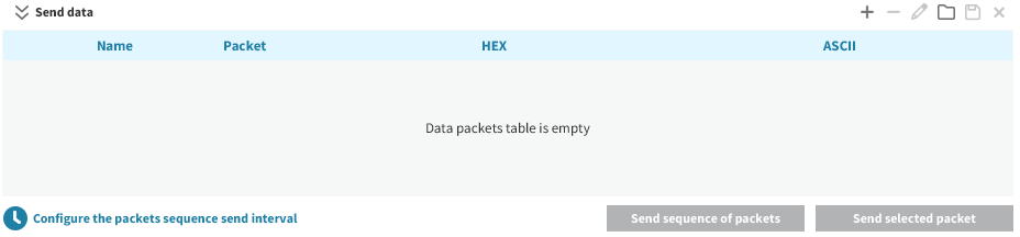 Send data section