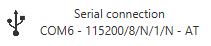 Serial connection indicator