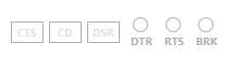 Serial port line status indicator disabled